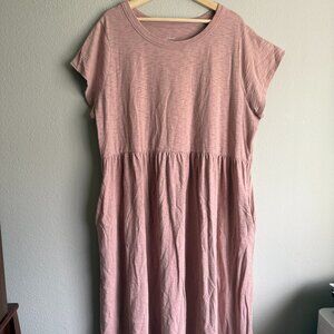Universal Thread 2X Maxi Relaxed Fit Cotton Short Sleeve Dress